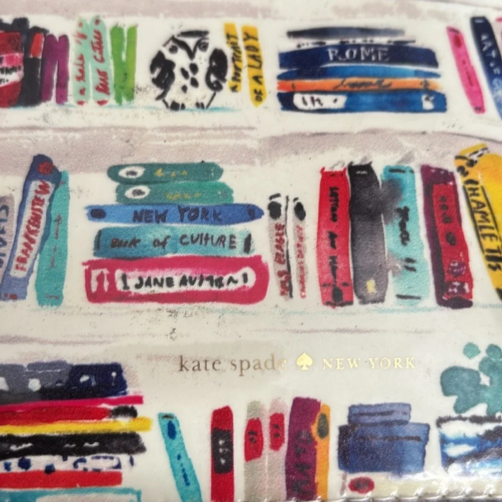 Pre-owned Kate Spade New York Pencil Pouch in Bella Bookshelf.